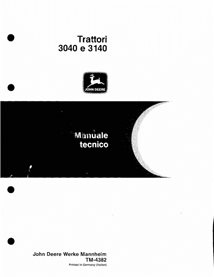 TM4382-IT Manual técnico completo do trator John Deere 3040, 3140 (TM4382)