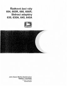 TM4653-CZ John Deere 664, 665R, 666, 666R cutterbar pdf technical manual - all inclusive CZ