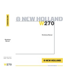 New Holland W270 wheel loader workshop manual - New Holland Construction manuals