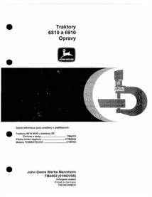 TM4602-CZ Manuel technique de réparation des tracteurs John Deere 6810 et 6910 CZ (TM4602)
