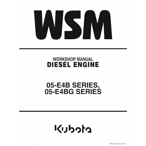 Kubota 05-E4B, 05-E4BG diesel engine pdf workshop manual 