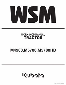 Kubota M4900, M5700, M5700HD tractor pdf workshop manual 