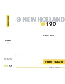 Manuel d'atelier pour chargeuse sur pneus New Holland W190 - Construction New Holland manuels - NH-6041350201