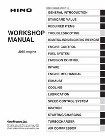 HINO J05E engine pdf workshop manual 