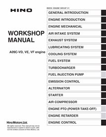 HINO-S5-UA09E01A-WM Manuel d'atelier PDF du moteur HINO A09C-VD, VE, VF