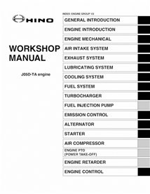 HINO J05D-TA engine pdf workshop manual 