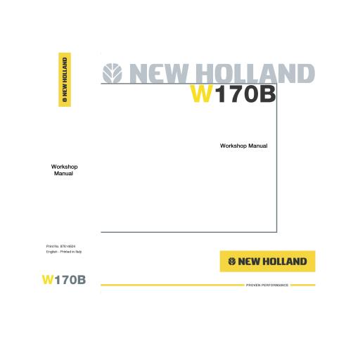 Manual de oficina da carregadeira de rodas New Holland W170B - New Holland Construction manuais