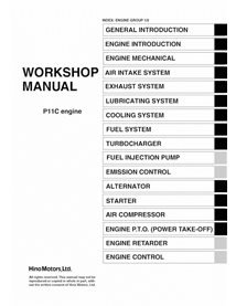 HINO-S5-YP11E07B-WM Manuel d'atelier du moteur HINO P11C au format PDF