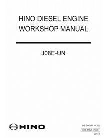 HINO-SMJ8E102E-WM Manuel d'atelier du moteur HINO J08E-UN au format PDF