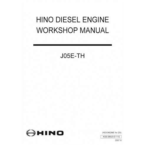 HINO J05E-TH engine pdf workshop manual 