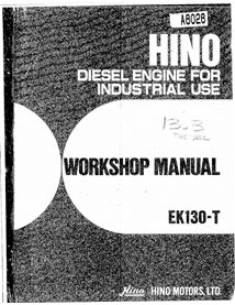 HINO EK130-T engine pdf workshop manual 