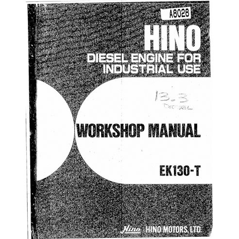 HINO EK130-T engine pdf workshop manual 