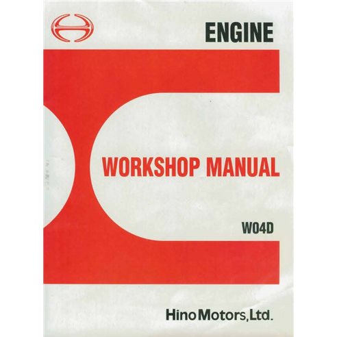 HINO-W04D-WM Manuel d'atelier du moteur HINO W04D au format PDF