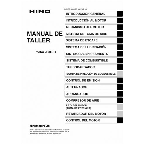 HINO J08E-TI engine pdf workshop manual ES