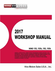 HINO HINO 155, 155h, 195, 195h
series MY2017 truck pdf workshop manual 