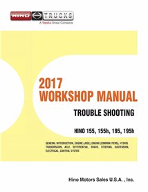 HINO HINO 155, 155h, 195, 195h
series MY2017 truck pdf troubleshooting manual 