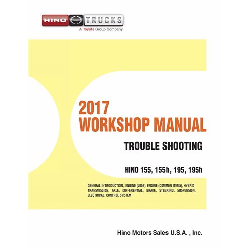 HINO HINO 155, 155h, 195, 195h
series MY2017 truck pdf troubleshooting manual 