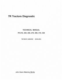 John Deere 7R 210, 230, 250, 270, 290, 310, 330 tractors pdf diagnostic technical manual 