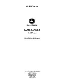 John Deere 8R 230 tractors pdf parts catalog 