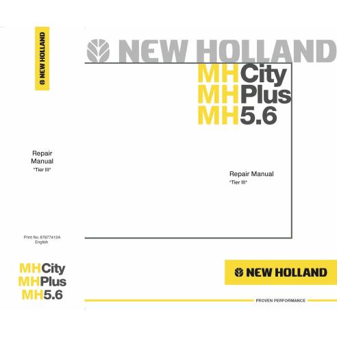 Manual de reparación de excavadoras New Holland MH5.6 - New Holland Construcción manuales - NH-87677413A