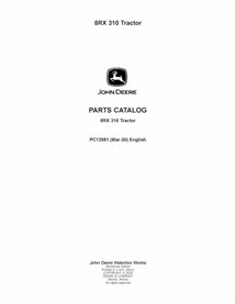 John Deere 8RX 310 tractor pdf parts catalog 