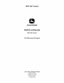 JD-PC13582-AUG19 Catalogue de pièces détachées pour tracteur John Deere 8RX 340 (PC13582)