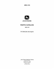 John Deere 8RX 410 tractor pdf parts catalog 