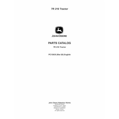 JD-PC13635-MAR20 Catálogo de peças em PDF do trator John Deere 7R210