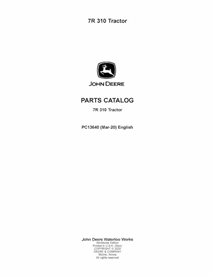 John Deere 7R 310 tractor pdf parts catalog 