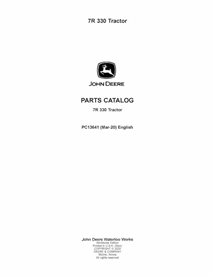 John Deere 7R 330 tractor pdf parts catalog 