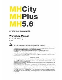 New Holland MH5.6 excavator workshop manual - New Holland Construction manuals - NH-60413557