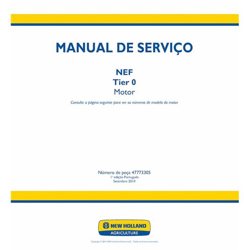 NH-47773305-PT New Holland CNH NEF Tier 0 engine service manual PT (NH)