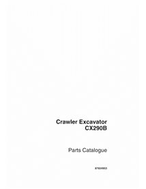 Case CX290B excavator pdf parts catalog