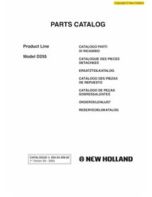 New Holland D255 dozer pdf parts catalog