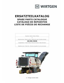 WIRTGEN-0620-W-2000-PC Catalogue de pièces détachées pour fraiseuse Wirtgen W2000 (0620) au format PDF