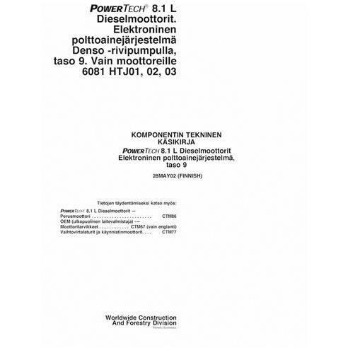 JD-CTM295-FI John Deere 8.1L PowerTech diesel engine technical manual FI (CTM295)