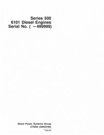 John Deere  6101 Diesel Engines Series 500 engine pdf technical manual 