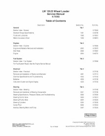 Manuel d'entretien de la chargeuse sur pneus New Holland LW130B - New Holland Construction manuels - NH-6-73002