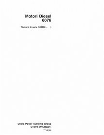 John Deere 6076 diesel 400 Series engine pdf technical manual IT