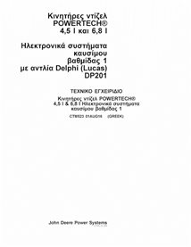 JD-CTM523-GR John Deere POWERTECH 4.5L and 6.8L Diesel Tier 1 engine technical manual GR (CTM523)