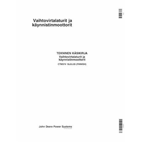 JD-CTM574-FI John Deere Alternators and generators, engine accessories technical manual Fi (CTM574)