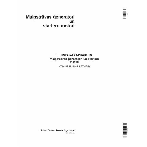 JD-CTM582-LV John Deere Alternators and generators, engine accessories technical manual LV (CTM582)