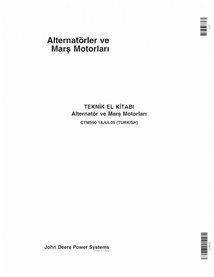 John Deere Alternators and generators, engine accessories pdf technical manual RO