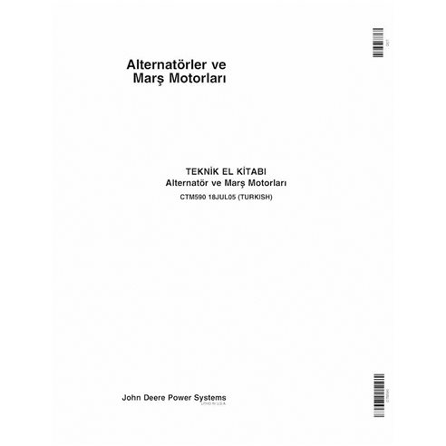 JD-CTM590-TR John Deere Alternators and generators, engine accessories technical manual RO (CTM590)