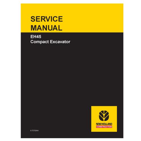 Manual de serviço da escavadeira compacta New Holland EH45 - New Holland Construction manuais
