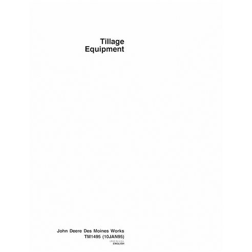 TM1495 John Deere tilage equipment pdf technical manual