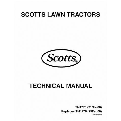 John Deere Scotts S1642, S1742, S2046, S2546 lawn tractor pdf technical manual 