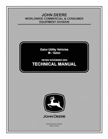 TM1804 Manual técnico en formato PDF del vehículo utilitario John Deere M-Gator A1
