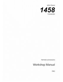 TM1993 John Deere 1458 wheel forwarder pdf technical manual