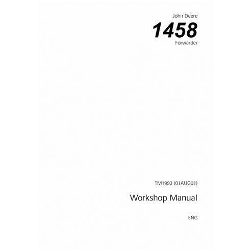 TM1993 John Deere 1458 wheel forwarder pdf technical manual